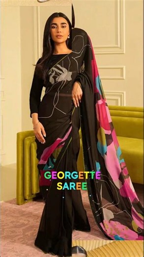 #saree 🎆♥️ New Trendy Party Wear Georgette silk saree #shorts #youtubeshorts #trending #viral