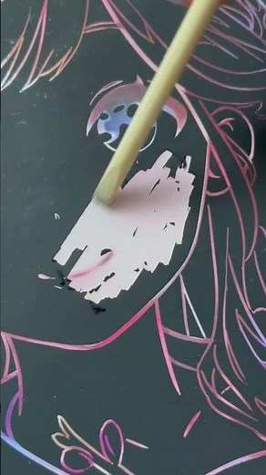 satisfying scratch art asmr 💜 #satisfying #scratching #asmr