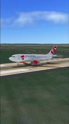 ČSA Airbus A310 Takeoff from Prague (PRG) - Rate My RFS Short! #shorts