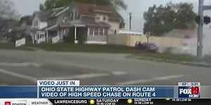 OH State Highway Patrol dashcam video of high-speed chase on Route 4