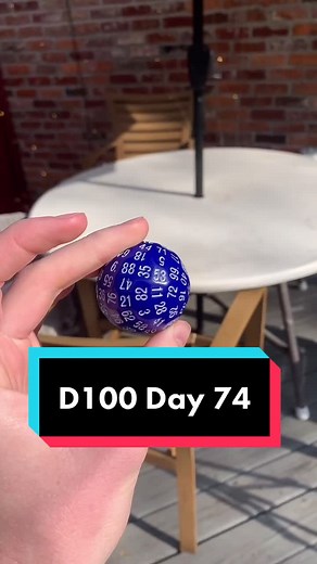 #stitch with @deck_of_dm_things Day 74 of rolling a d100 until we get a 1 or 100! #dndtiktok #diceroll #challenges #GoForTheHandful #fyp