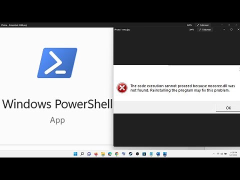 Fix Windows PowerShell Not Opening Error mscoree.dll was not found On Windows 11