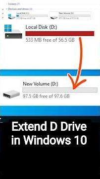 How to Extend D Drive in Windows 10 without Software