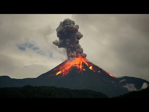 Ecuador's 'Troublemaker' volcano sends lava flying in fiery explosion