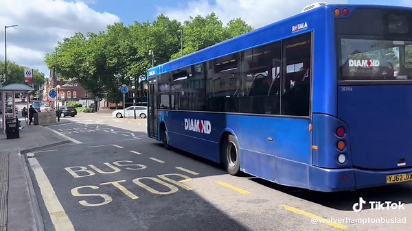 Diamond Bus 30706: Departing Walsall to West Bromwich