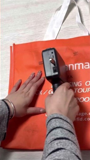 Handheld Magic! Printing on Non-Woven Bags in Seconds 🖨️🛍️ #Shorts