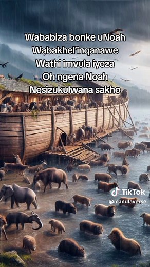 Wababiza bonke uNoah (Ngena Noah) Wabakhel’inqanawe (Ngena Noah) Wathi imvula iyeza (Ngena Noah) Oh ngena Noah Nesizukulwana sakho Oh ngena ngena Noah (Ngena Noah) Oh ngena Noah (Ngena Noah) Oh ngena ngena Noah (Ngena Noah) Oh ngena Noah (Nesizukulwana sakho) #SAMA28 #foryou #trending #gospel #Christ #Jesus #southafricatiktok