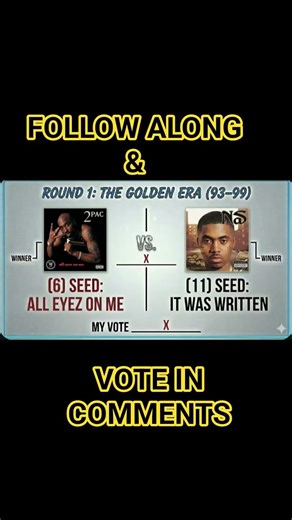 🔥 Pac vs. Nas! Death Row’s double album vs. the return of Escobar. Who takes it? ! 🎤🏆 #HipHopBracket