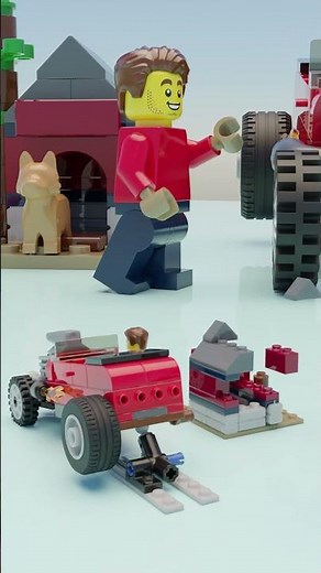 レゴのチューニングカーが組み立てられる✨完璧なループアニメーション #ショート