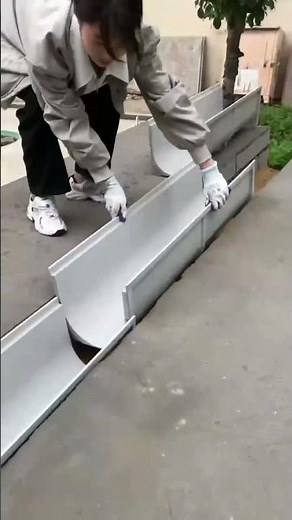 U-shaped resin gutter, easy to install, high drainage efficiency, good anti-slip performance#gutters