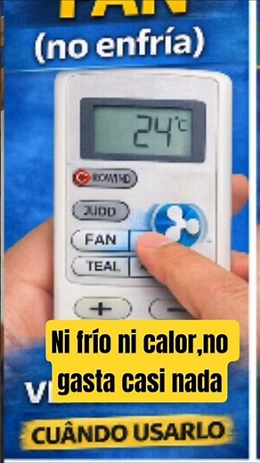 The FAN mode of the air conditioner (this is what it actually does)