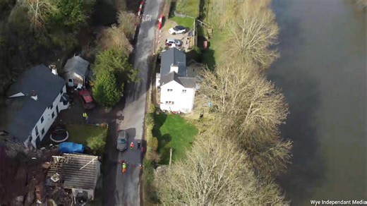 A landslide has knocked down a house at Hoarwithy, Ross on Wye, our thoughts go out to the owners! 😢 | Wye Independant Media