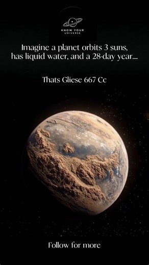 “This planet is in a system with 3 suns… but here’s the twist 👇”#space #planet