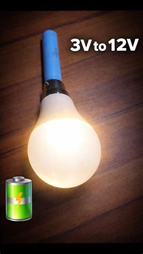 3V to 12V LED Bulb Hack! 💡 (Step by Step) #shorts