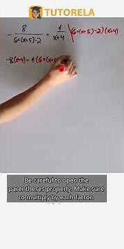 Solve for X: -8/(6(x+5)-2) = 1/(x+4) Explained #Math #LinearEquations(oneVariable)