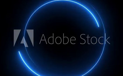 4k Loading neon circles icon on black animation background video. loading pending process circle icon. 4k upload web element colorful screen smartphone. loading big Circle ring interface.