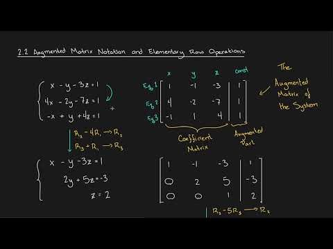 2.2 Elementary Row Operations