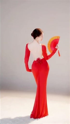 Unleash the Elegance: Red Dress & Cupping Dance Showcase