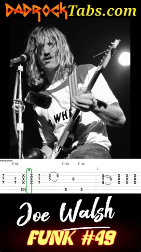 Joe Walsh Funk #49 James Gang #learnguitar #guitartabs #guitar #howto #classicrock #music #tutorial