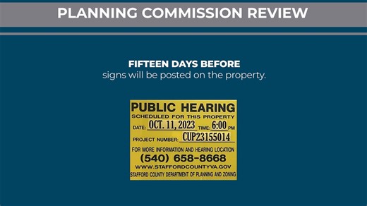 23K views · 21 reactions | Learn about the Rezoning and Conditional Use Permit Process with Stafford County Government. This video breaks down the four key phases: Application, Administrative Evaluation, Public Hearing, and Final Action. Understand each step involved, from submitting an application to obtaining final approval and ensuring compliance with all regulations. For more details, visit staffordcountyva.gov. | Stafford County Government | Facebook