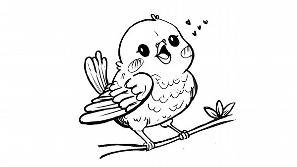 How to draw a bird easy step by step __ Sparrow drawing for beginners