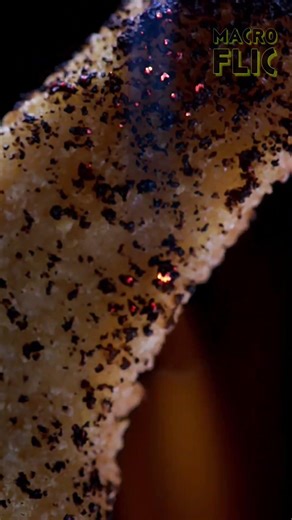 Frozen dino nuggets vs fire 🔥 #asmr #macro #macroasmr #macrofood