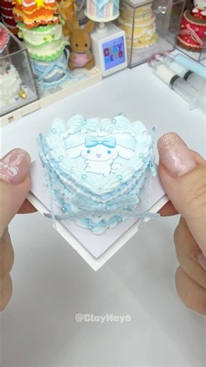 I made this BY HAND?! 💙 Cinnamoroll Mini Clay Cake