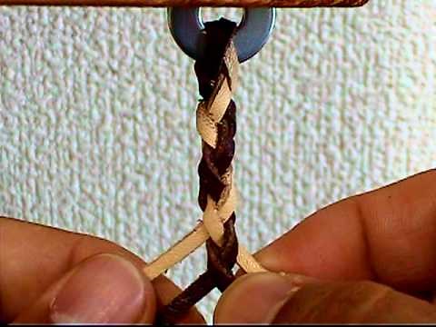 [How to Braid Leather Cord: 4-Strand Braid Part 2]: 022 "Easy Leather Craft Video"