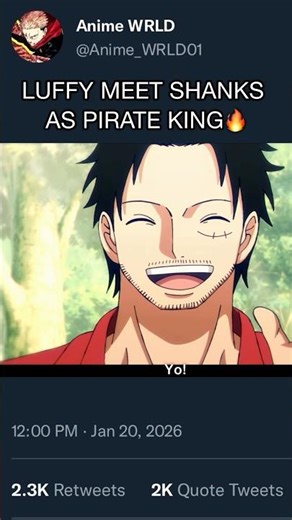 Pirate King Luffy meet Shanks☺️ #anime #onepiece #luffy #shanks #edit