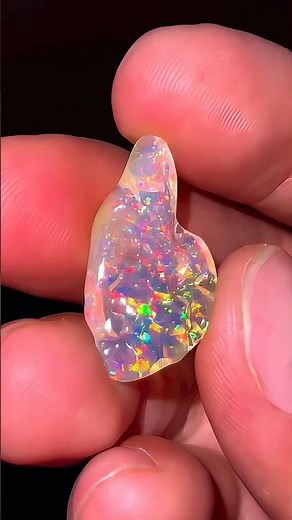 Cutting a Fire Opal Into a Stunning Crystal Gem 🔥💎 | Satisfying Lapidary Art #viral #asmr