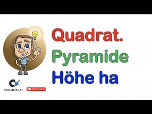 Quadratische Pyramide Seitenflächenhöhe und Außenkante