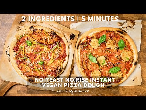 No Yeast Vegan Pizza Dough - 2 Ways | Gluten Free, Oil Free Options