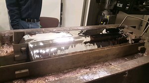 A wave soldering machine for pcb boards