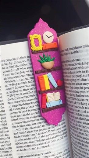 Bookmark with polymer clay💜clay crafts idea!💜✨ #bookmark #clay #cute #handmade #diy #friends