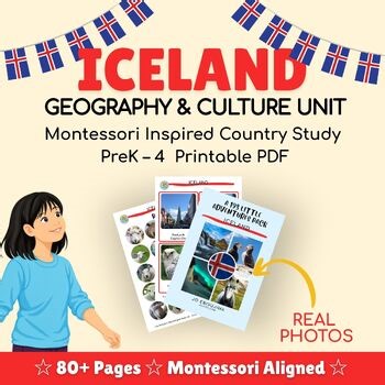 Iceland Unit Study & Geography Pack | Europe Continent Study | Montessori