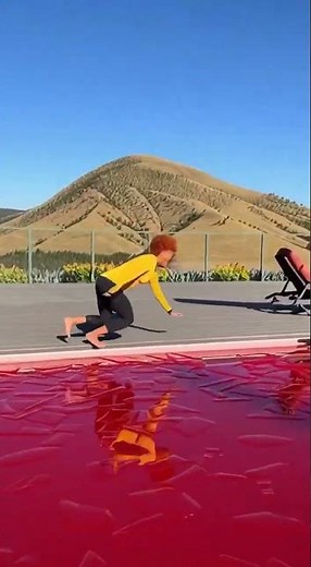 swimming pool filled with jello #swimming #pool #jello