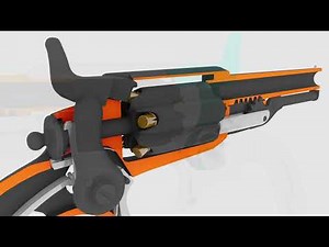 Colt 1855 Sidehammer (Root) Revolver Animation