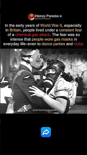 Civilians Wore Gas Masks to Dance Parties During WWII #shorts