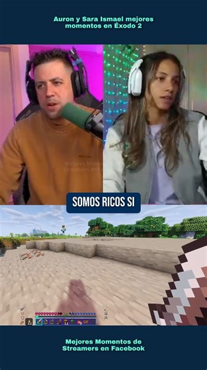 418K views · 12K reactions | Auron y Sara Ismael mejores momentos en Éxodo 2 #AuronPlay #auron #exodos #auronclips #minecraft | Mejores momentos de streamers | Facebook