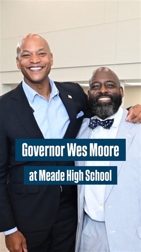 An exciting day at Meade High School, where we welcomed MD State Governor @iamwesmoore and @mdpublicschools State Superintendent Dr. Carey Wright to tour classrooms, engage with students and teachers, and they even joined a few students for lunch! #BelongGrowSucceed | Anne Arundel County Public Schools (AACPS)