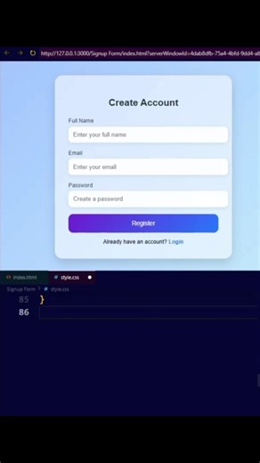 I Built a Login Page in 10 Minutes! ⏱️ (HTML/CSS Speedrun)#coding #programming #codingjourney