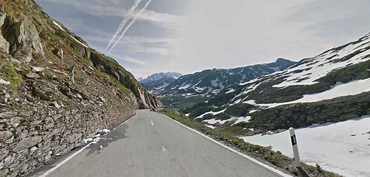 Great Saint Bernard Pass is one of the most famous roads in the Alps