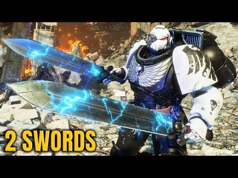 DUAL POWER SWORDS CARNAGE! True Raven Guard Champion in action | Space Marine 2 + Mods