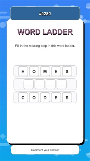 Word Ladder Challenge #0280 | Complete the Ladder Fast