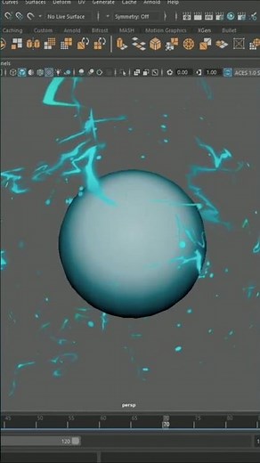 Create Anime-Style Energy Ball VFX in Maya #3d #blender#maya #fx #vfx #anime #shorts #shortvideo