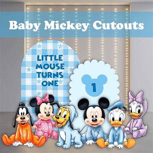 Baby Mickey Mouse and Friends Cutouts, Disney Birthday, Baby Shower, Party Decor, Centerpieces - Etsy