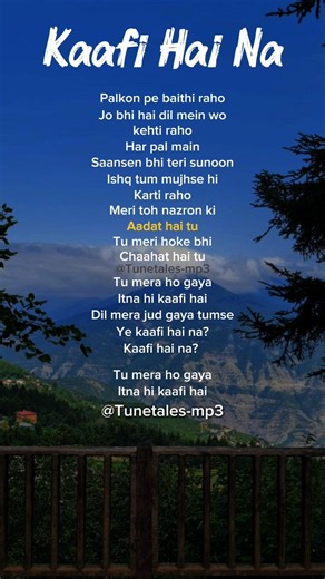 Kaafi Hai Na[Lyrics] - Musafir Cafe #musafircafe #lyrics #trending #viral #fyp #explore