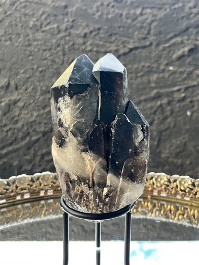 Natural Smoky Quartz Crystal Cluster | Deep Smoky Terminations | Collector Mineral Specimen | One-of-a-kind Display Piece - Etsy