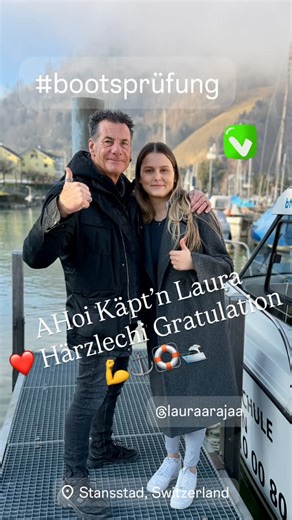 Rolf Bachmann / Bootsfahrschule Stansstad & Hergiswil on Instagram: "AHoi Käpt’n Laura ❤️ Härzlechi Gratulation zur bestandene Bootspröffig 💪⚓️🛟🛥️ super hesch das Böötli grockt👍 vell Spass ufem traumhafte Vierwaldstättersee 🤩 #bootsfahrschule #bootsfahrschule_bachmann #bootsprüfung #bootsfahrschule_vierwaldstättersee #bootsfahrschule_hergiswil bootsfahrschule_stansstad bootsfahrlehrer boot motorboot boatdrivingschool vierwaldstättersee lakelucerne bootsfahrschulenidwalden bootsfahrschulebac