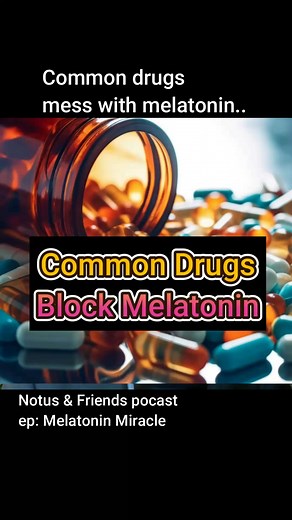 Many common drugs mess with melatonin (beta-blockers, antidepressants, aspirin/Tylenol, sleeping pills, and more). Ironically, if we slept better and had improved melatonin, we would likely see an improvement in our blood pressure, depression, cardiovascular system, and other problems that these drugs are supposed to treat.⁠ .⁠ .⁠ The vast majority of modern people are messing up their melatonin production big time. Staying up too late, sleeping in, sugar or alcohol or sleeping pills at night, m
